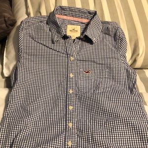 Hollister checkered button up shirt